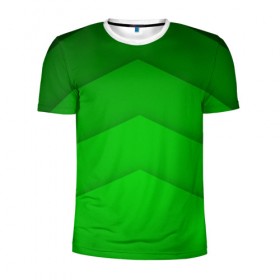 Мужская футболка 3D спортивная с принтом Зеленые полосы в Новосибирске, 100% полиэстер с улучшенными характеристиками | приталенный силуэт, круглая горловина, широкие плечи, сужается к линии бедра | абстракция | геометрия | зеленый | модные.мода | пирамиды | полосы.линии | тренды | треугольники | узоры