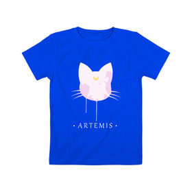 Детская футболка хлопок с принтом Artemis в Новосибирске, 100% хлопок | круглый вырез горловины, полуприлегающий силуэт, длина до линии бедер | Тематика изображения на принте: anime | sailor moon | аниме | сейлор мун