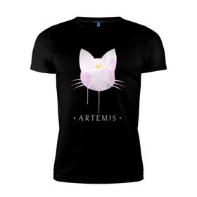 Мужская футболка премиум с принтом Artemis в Новосибирске, 92% хлопок, 8% лайкра | приталенный силуэт, круглый вырез ворота, длина до линии бедра, короткий рукав | anime | sailor moon | аниме | сейлор мун