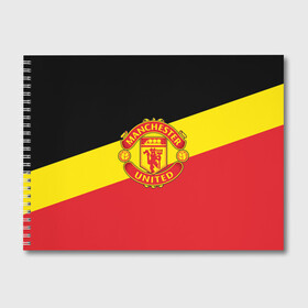 Альбом для рисования с принтом Manchester United 2018 Colors в Новосибирске, 100% бумага
 | матовая бумага, плотность 200 мг. | emirates | fc | manchester united | абстракция | геометрия | зож | клуб | линии | манчестер юнайтед | модные | мяч | россии | спорт | спортивные | стиль | тренды | утбол | футбольный клуб | экстрим | эмблема