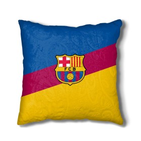 Подушка 3D с принтом FC Barcelona 2018 Colors в Новосибирске, наволочка – 100% полиэстер, наполнитель – холлофайбер (легкий наполнитель, не вызывает аллергию). | состоит из подушки и наволочки. Наволочка на молнии, легко снимается для стирки | Тематика изображения на принте: fc | fc barcelona | fcb | fly emirates | ronaldo | абстракция | барселона | геометрия | зож | клуб | линии | месси | модные | мяч | реал мадрид | спорт | спортивные | тренды | футбол | футбольный клуб | эмблема