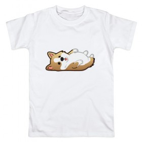 Мужская футболка хлопок с принтом Собака 2018 в Новосибирске, 100% хлопок | прямой крой, круглый вырез горловины, длина до линии бедер, слегка спущенное плечо. | Тематика изображения на принте: 