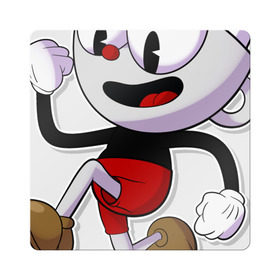 Магнит виниловый Квадрат с принтом Cuphead в Новосибирске, полимерный материал с магнитным слоем | размер 9*9 см, закругленные углы | cuphead