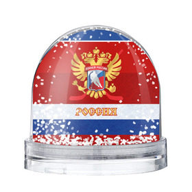 Водяной шар с принтом Хоккей России в Новосибирске, Пластик | Изображение внутри шара печатается на глянцевой фотобумаге с двух сторон | nhl | герб | клюшка | нхл | российский | россия | спорт | флаг | хоккей | чемпион | шайба
