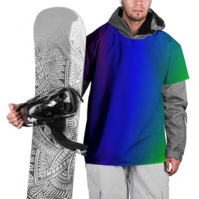 Накидка на куртку 3D с принтом Цветной градиент в Новосибирске, 100% полиэстер |  | абстракция | градиент | зеленый | модные | розовый | синий | цвет | цветные | яркие
