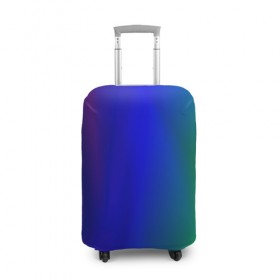 Чехол для чемодана 3D с принтом Цветной градиент в Новосибирске, 86% полиэфир, 14% спандекс | двустороннее нанесение принта, прорези для ручек и колес | абстракция | градиент | зеленый | модные | розовый | синий | цвет | цветные | яркие