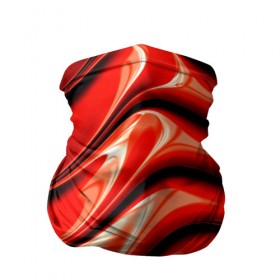 Бандана-труба 3D с принтом Жидкие металл (красный) в Новосибирске, 100% полиэстер, ткань с особыми свойствами — Activecool | плотность 150‒180 г/м2; хорошо тянется, но сохраняет форму | Тематика изображения на принте: абстракция | блеск | блики | краска | линии | металл | отражение | узоры