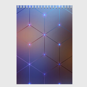 Скетчбук с принтом НЕЙРОННАЯ СЕТЬ в Новосибирске, 100% бумага
 | 48 листов, плотность листов — 100 г/м2, плотность картонной обложки — 250 г/м2. Листы скреплены сверху удобной пружинной спиралью | abstraction | geometry | hexagon | neon | neuronet | paints | stripes | texture | triangle | абстракция | брызги | геометрия | краски | нейросеть | неон | неоновый | соты | текстура