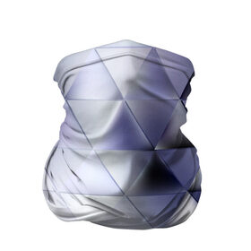 Бандана-труба 3D с принтом Metallic triangles в Новосибирске, 100% полиэстер, ткань с особыми свойствами — Activecool | плотность 150‒180 г/м2; хорошо тянется, но сохраняет форму | текстура | треугольник