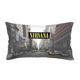 Подушка 3D антистресс с принтом Nirvana в Новосибирске, наволочка — 100% полиэстер, наполнитель — вспененный полистирол | состоит из подушки и наволочки на молнии | Тематика изображения на принте: nirvana