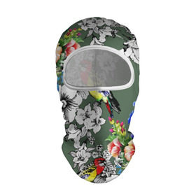 Балаклава 3D с принтом Райский остров в Новосибирске, 100% полиэстер, ткань с особыми свойствами — Activecool | плотность 150–180 г/м2; хорошо тянется, но при этом сохраняет форму. Закрывает шею, вокруг отверстия для глаз кайма. Единый размер | арт | краска | попугаи | попугай | прикольные | рай | тропики | цветные | цветок | цветы