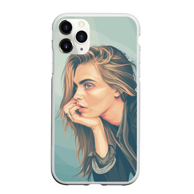 Чехол для iPhone 11 Pro матовый с принтом Cara Delevingne 3 в Новосибирске, Силикон |  | Тематика изображения на принте: cara delevingne | кара делевинь