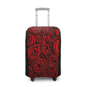 Чехол для чемодана 3D с принтом Унисекс / Красные розы в Новосибирске, 86% полиэфир, 14% спандекс | двустороннее нанесение принта, прорези для ручек и колес | букет | красный | лепестки | модные | полосы | природа | растения | розочки | розы | сад | тренды | цвет | цветы | черный
