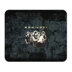 Коврик прямоугольный с принтом Группа Bon Jovi в Новосибирске, натуральный каучук | размер 230 х 185 мм; запечатка лицевой стороны | bon jovi | бон | бон джови | глэм | группа | джови | джон | рок | хард