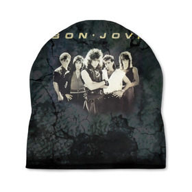 Шапка 3D с принтом Группа Bon Jovi в Новосибирске, 100% полиэстер | универсальный размер, печать по всей поверхности изделия | bon jovi | бон | бон джови | глэм | группа | джови | джон | рок | хард