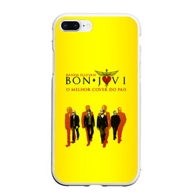 Чехол для iPhone 7Plus/8 Plus матовый с принтом Группа Bon Jovi в Новосибирске, Силикон | Область печати: задняя сторона чехла, без боковых панелей | bon jovi | бон | бон джови | глэм | группа | джови | джон | рок | хард