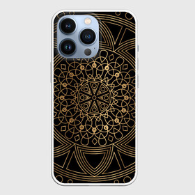 Чехол для iPhone 13 Pro с принтом Золотая мандала в Новосибирске,  |  | орнамент | узоры | фрактал