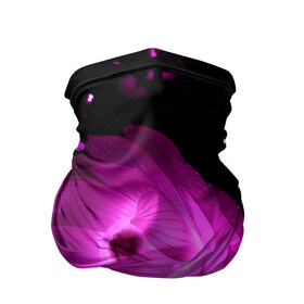 Бандана-труба 3D с принтом Цветок в Новосибирске, 100% полиэстер, ткань с особыми свойствами — Activecool | плотность 150‒180 г/м2; хорошо тянется, но сохраняет форму | лепестки | модные | природа | растения | розовый | тренды | фон | цвет | цветок | цветы | черный