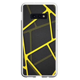 Чехол для Samsung S10E с принтом Желтая сетка в Новосибирске, Силикон | Область печати: задняя сторона чехла, без боковых панелей | Тематика изображения на принте: yellow | абстракция | желтый | линия.line | сетка