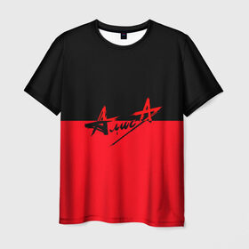 Мужская футболка 3D с принтом Группа Алиса в Новосибирске, 100% полиэфир | прямой крой, круглый вырез горловины, длина до линии бедер | алиса | группа | красный | рок | черный
