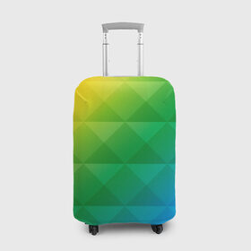 Чехол для чемодана 3D с принтом Colored wall в Новосибирске, 86% полиэфир, 14% спандекс | двустороннее нанесение принта, прорези для ручек и колес | геометрия | квадрат | текстура | цветной