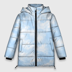 Женская зимняя куртка 3D с принтом Облака в Новосибирске, верх — 100% полиэстер; подкладка — 100% полиэстер; утеплитель — 100% полиэстер | длина ниже бедра, силуэт Оверсайз. Есть воротник-стойка, отстегивающийся капюшон и ветрозащитная планка. 

Боковые карманы с листочкой на кнопках и внутренний карман на молнии | ветер | воздух | лето | небо | облака | облако | осень | погода | релакс | спокойствие