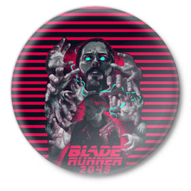 Значок с принтом Blade Runner 2049 в Новосибирске,  металл | круглая форма, металлическая застежка в виде булавки | Тематика изображения на принте: 2049 | blade runner | bladerunner