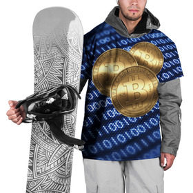 Накидка на куртку 3D с принтом Bitcoin в Новосибирске, 100% полиэстер |  | Тематика изображения на принте: bitcoin | блокчейн | криптовалюта
