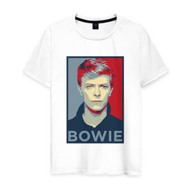 Мужская футболка хлопок с принтом David Bowie в Новосибирске, 100% хлопок | прямой крой, круглый вырез горловины, длина до линии бедер, слегка спущенное плечо. | bowie | david | альтернативный | арт | боуи | глэм | джаз | дэвид | музыка | музыкант | певец | поп | попрок | психоделический | рок | соул | хард | хардрок | экспериментальный | электронная | эмбиент