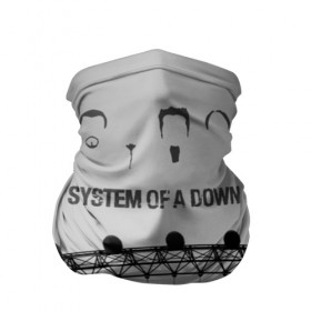 Бандана-труба 3D с принтом system of a down в Новосибирске, 100% полиэстер, ткань с особыми свойствами — Activecool | плотность 150‒180 г/м2; хорошо тянется, но сохраняет форму | system of a down | рок | система