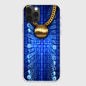 Чехол для iPhone 12 Pro с принтом Биткоин в Новосибирске, силикон | область печати: задняя сторона чехла, без боковых панелей | bitcoin | blockchain | биткоин | биток | криптовалюта | технологии