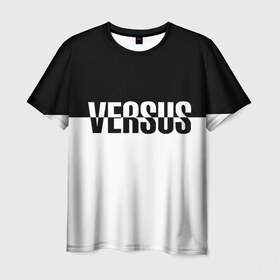 Мужская футболка 3D с принтом VERSUS в Новосибирске, 100% полиэфир | прямой крой, круглый вырез горловины, длина до линии бедер | battle | hip hip | rap | versus | батл | версус | реп | хип хоп