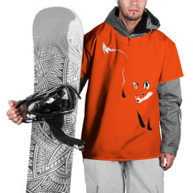 Накидка на куртку 3D с принтом Лисица в Новосибирске, 100% полиэстер |  | Тематика изображения на принте: зверь | лис | лиса | лисица | лисонька | рыжая | хищник