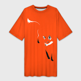 Платье-футболка 3D с принтом Лисица в Новосибирске,  |  | Тематика изображения на принте: зверь | лис | лиса | лисица | лисонька | рыжая | хищник