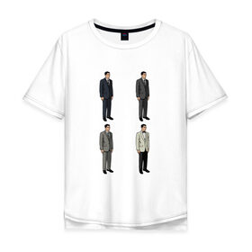 Мужская футболка хлопок Oversize с принтом Арчер 5 в Новосибирске, 100% хлопок | свободный крой, круглый ворот, “спинка” длиннее передней части | 