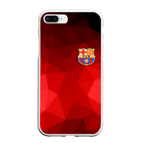 Чехол для iPhone 7Plus/8 Plus матовый с принтом FC Barcelona red polygon 2018 в Новосибирске, Силикон | Область печати: задняя сторона чехла, без боковых панелей | fc barcelona | мяч | спорт | футбол | чеппионат