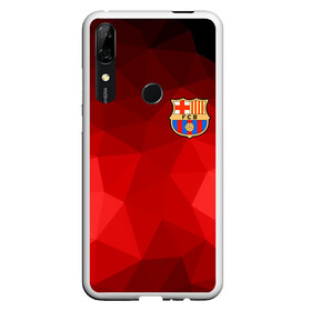 Чехол для Honor P Smart Z с принтом FC Barcelona red polygon 2018 в Новосибирске, Силикон | Область печати: задняя сторона чехла, без боковых панелей | fc barcelona | мяч | спорт | футбол | чеппионат