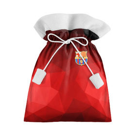 Подарочный 3D мешок с принтом FC Barcelona red polygon 2018 в Новосибирске, 100% полиэстер | Размер: 29*39 см | fc barcelona | мяч | спорт | футбол | чеппионат