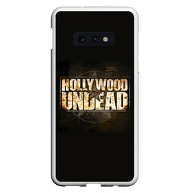 Чехол для Samsung S10E с принтом Hollywood Undead звезда в Новосибирске, Силикон | Область печати: задняя сторона чехла, без боковых панелей | Тематика изображения на принте: charlie scene | danny | funny man | hollywood | j dog | johnny 3 tears | undead | альтернативный | андед | голивуд | голливудская | группа | кранккор | метал | нежить | ню | реп | рок | рэп | рэпкор