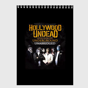 Скетчбук с принтом Hollywood Undead Underground в Новосибирске, 100% бумага
 | 48 листов, плотность листов — 100 г/м2, плотность картонной обложки — 250 г/м2. Листы скреплены сверху удобной пружинной спиралью | charlie scene | danny | funny man | hollywood | j dog | johnny 3 tears | undead | альтернативный | андед | голивуд | голливудская | группа | кранккор | метал | нежить | ню | реп | рок | рэп | рэпкор