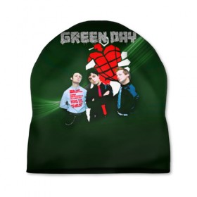 Шапка 3D с принтом Группа Green Day в Новосибирске, 100% полиэстер | универсальный размер, печать по всей поверхности изделия | american idiot | green day | альтернативный | билли джо армстронг | грин дей | группа | зелёный день | майк дёрнт | музыка | надпись | панк | поп | поппанк | рок | тре кул