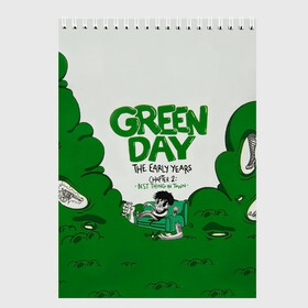 Скетчбук с принтом Монстр Green Day в Новосибирске, 100% бумага
 | 48 листов, плотность листов — 100 г/м2, плотность картонной обложки — 250 г/м2. Листы скреплены сверху удобной пружинной спиралью | american idiot | green day | альтернативный | билли джо армстронг | грин дей | группа | зелёный день | майк дёрнт | музыка | надпись | панк | поп | поппанк | рок | тре кул