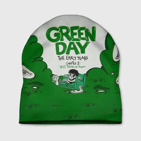 Шапка 3D с принтом Монстр Green Day в Новосибирске, 100% полиэстер | универсальный размер, печать по всей поверхности изделия | american idiot | green day | альтернативный | билли джо армстронг | грин дей | группа | зелёный день | майк дёрнт | музыка | надпись | панк | поп | поппанк | рок | тре кул