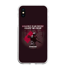 Чехол для iPhone XS Max матовый с принтом Green Day know your enemy в Новосибирске, Силикон | Область печати: задняя сторона чехла, без боковых панелей | american idiot | green day | альтернативный | билли джо армстронг | грин дей | группа | зелёный день | красный | майк дёрнт | музыка | надпись | панк | поп | поппанк | рок | солдат | тре кул | флаг