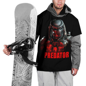 Накидка на куртку 3D с принтом Predator в Новосибирске, 100% полиэстер |  | Тематика изображения на принте: блокбастер | боевик | кино | киногерой | кинофильм | оружие | фантастика | хищник