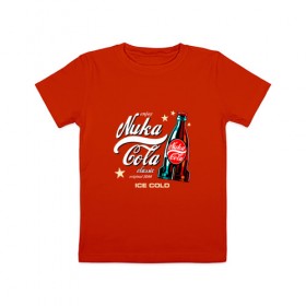 Детская футболка хлопок с принтом Nuka-Cola Corporation в Новосибирске, 100% хлопок | круглый вырез горловины, полуприлегающий силуэт, длина до линии бедер | fallout | nuka cola corporation