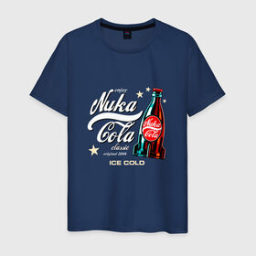 Мужская футболка хлопок с принтом Nuka-Cola Corporation в Новосибирске, 100% хлопок | прямой крой, круглый вырез горловины, длина до линии бедер, слегка спущенное плечо. | fallout | nuka cola corporation