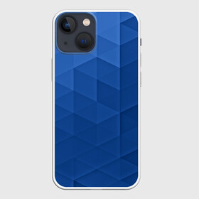 Чехол для iPhone 13 mini с принтом trianse blue в Новосибирске,  |  | abstraction | абстракция | геометрия | грани | полигоны | сочетания | треугольники