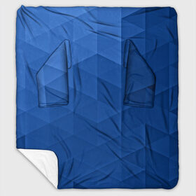 Плед с рукавами с принтом trianse blue в Новосибирске, 100% полиэстер | Закругленные углы, все края обработаны. Ткань не мнется и не растягивается. Размер 170*145 | abstraction | абстракция | геометрия | грани | полигоны | сочетания | треугольники