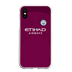 Чехол для iPhone XS Max матовый с принтом Манчестер Сити Форма Away 2018 в Новосибирске, Силикон | Область печати: задняя сторона чехла, без боковых панелей | citi | city | cyty | manchester | siti | sity | англия | болельщик | горожане | гостевая | манчестер | сити | фанат | футбольная форма